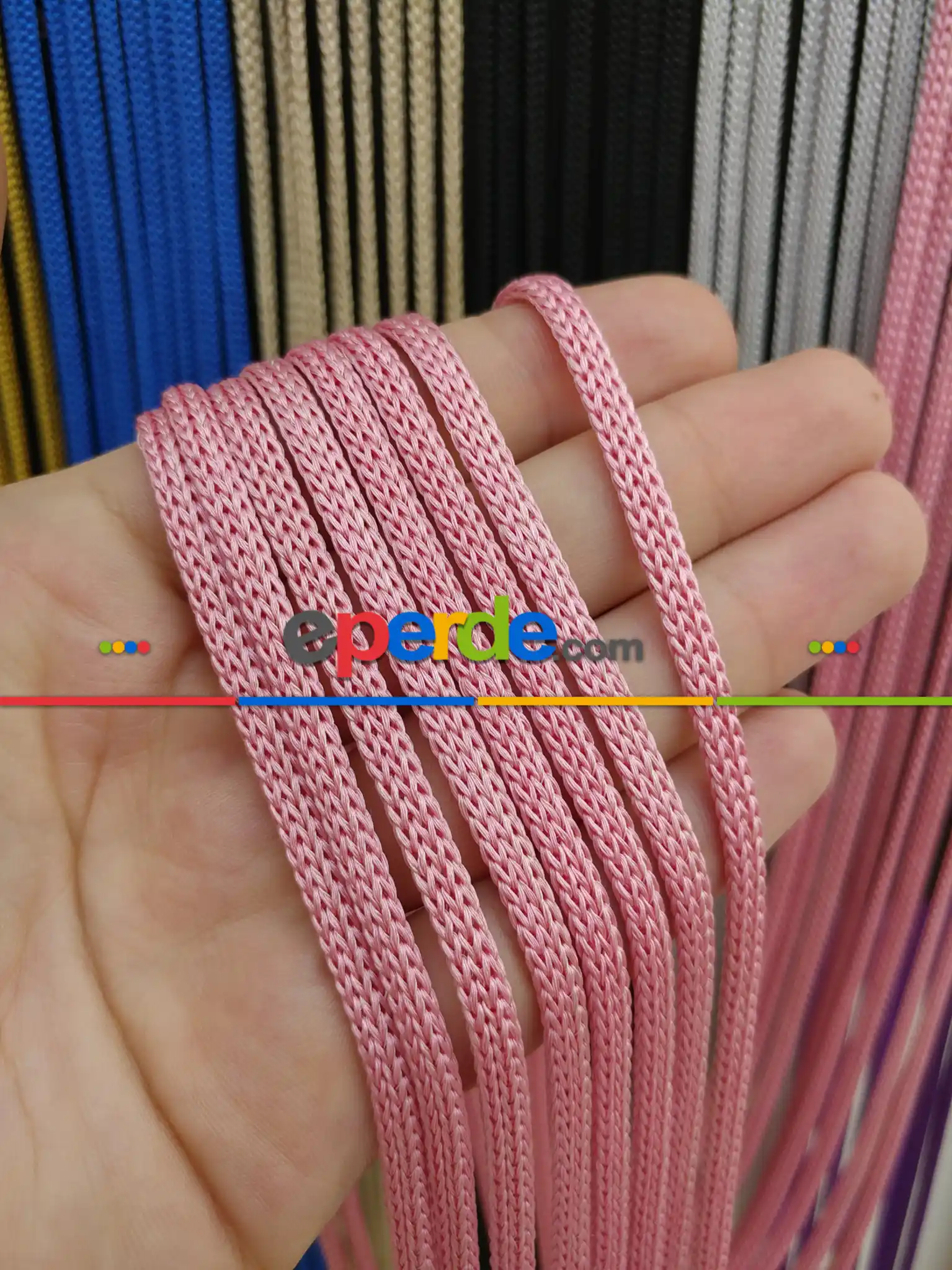 Pembe Rengi İp Perde Jumbo Zincir Serisi- Pembe