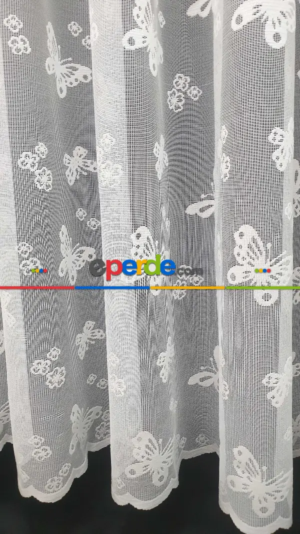 Kelebek Desen Tül Çoçuk Odası Tül Perdesi