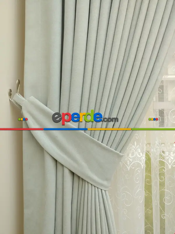 Bebek Odası - Taş Rengi - Toz Gri - Açık Gri - Düz Fon Perde 825