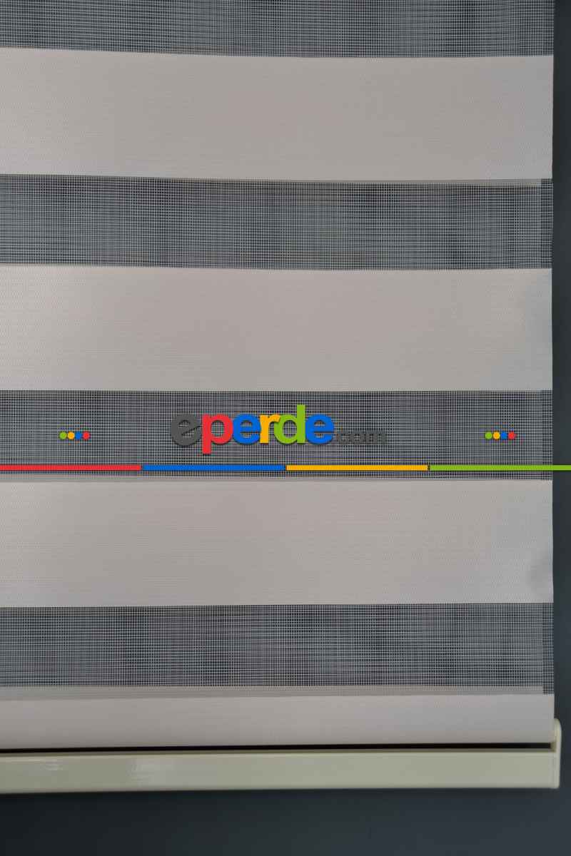 Halim Perdesan Ba-06 Pudra Renk Etekli Veya Eteksiz Zebra Stor Perde