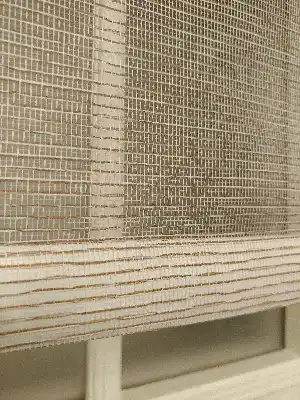 Çiftli Sistem Tül Stor Beyaz Kahve Cizgili Tül- Beyaz-kahve