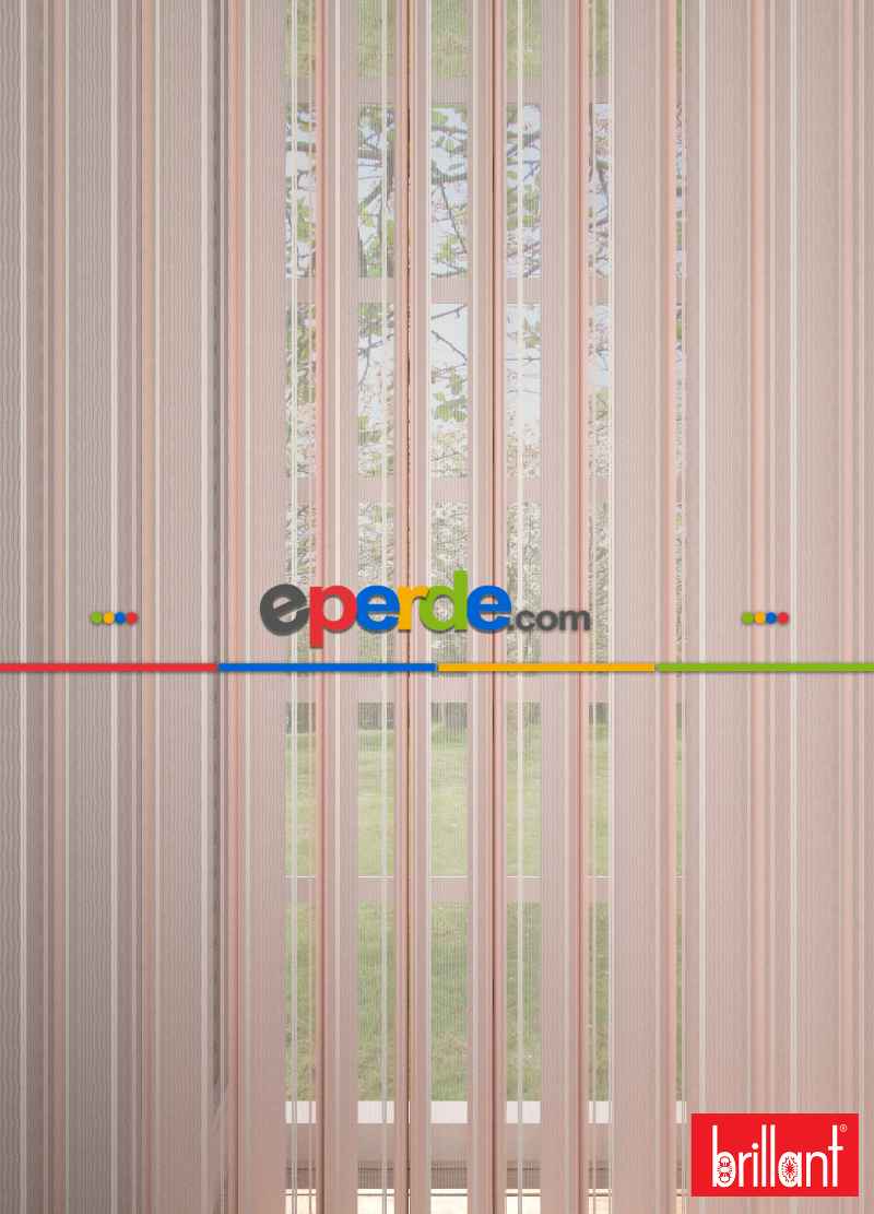Brillant Akıllı Tül Perde Açık Pembe Renkli Tül Dikey Zebra Perde Düz 1. Kalite