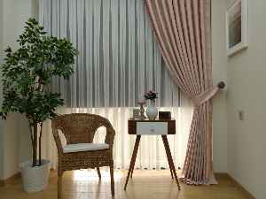 Patine Desenli Pudra Renk Jakar Desenli Fon Perde- Pudra