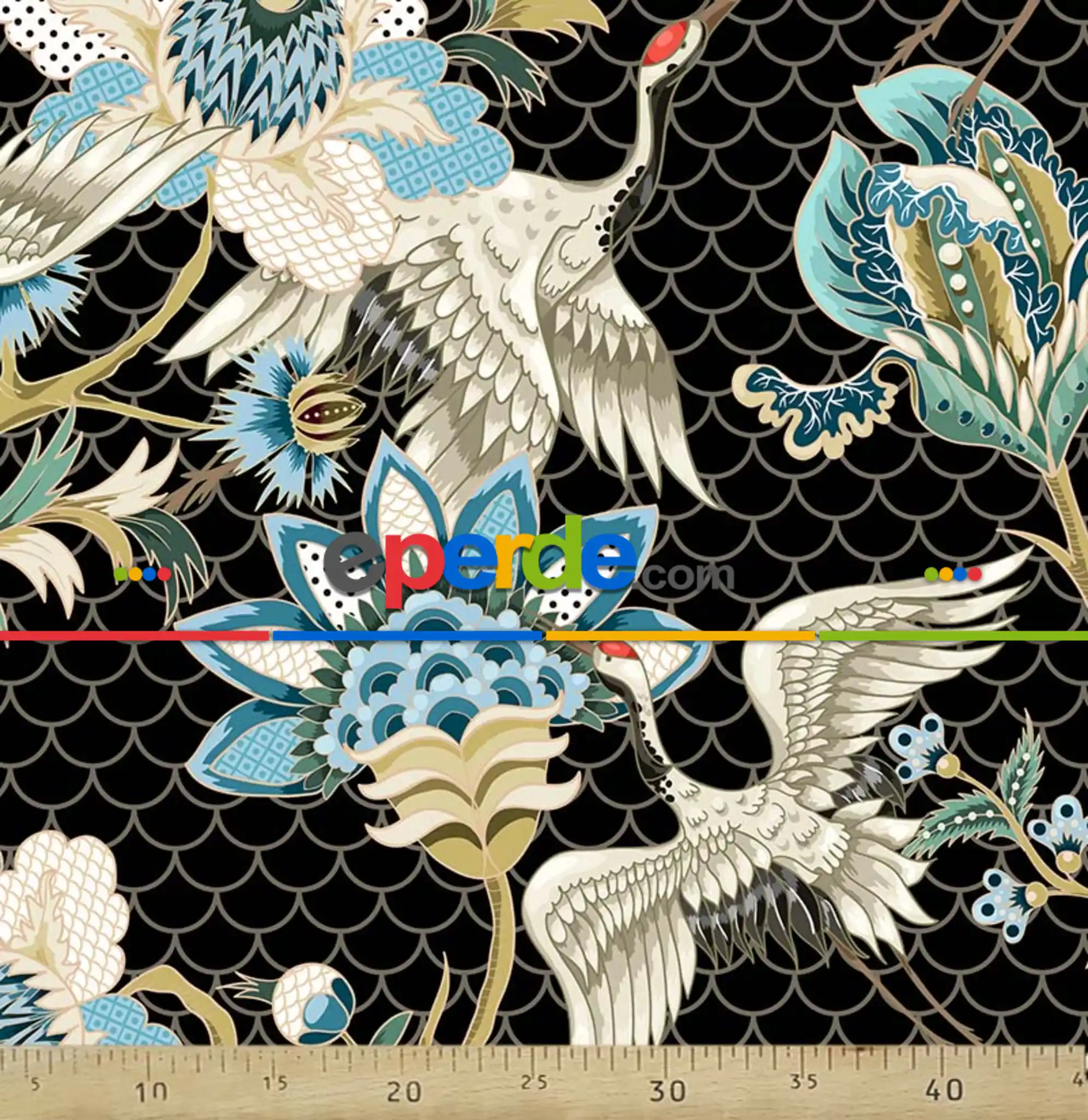 Kuş Desenli Fon Perde Evm564 Kumaşı Kalındır Duck Bezi Değildir- Siyah-Gri-Füme-Antrasit-Kırmızı-Beyaz-Açık Yeşil-Mavi Açık