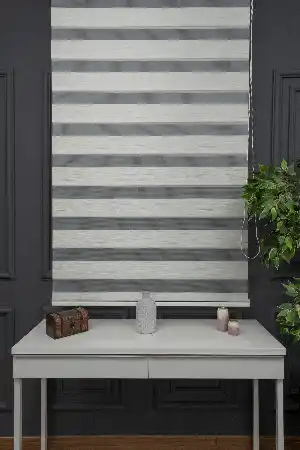 Zebra Perde -simli Kırık Pileli Zebra Perde
