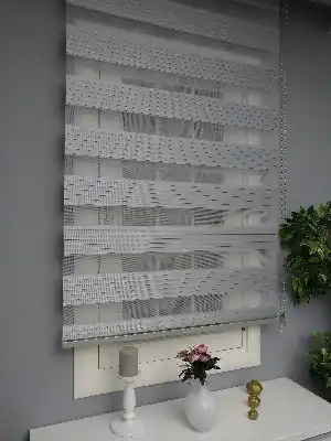 Gri Perle Home Düz Zebra Perde