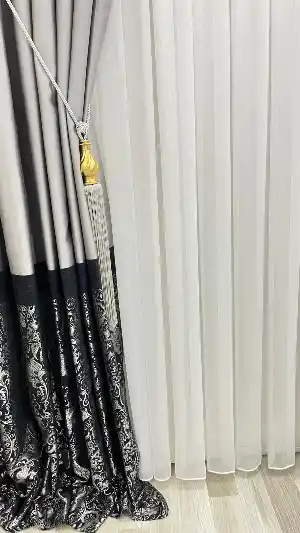 Gold Bambu Ultra Ağır Gramajlı 1/3 Sık Kat Pileli Ütü İstemeyen Tül Perde