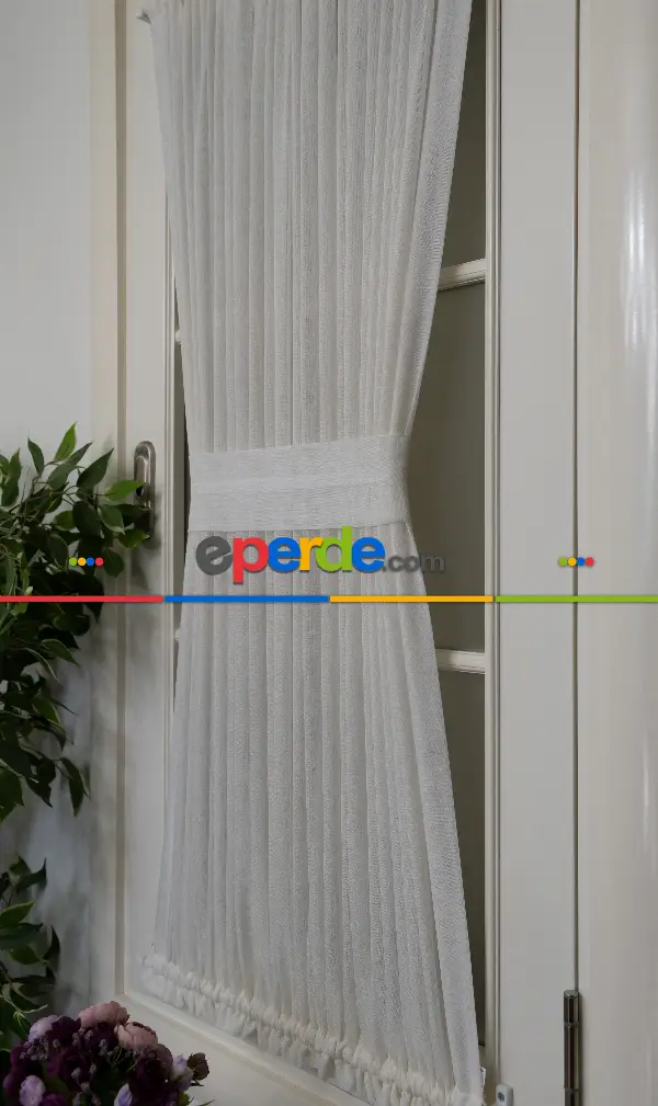 Keten Tül Ütü İstemez Dökümlü Tül