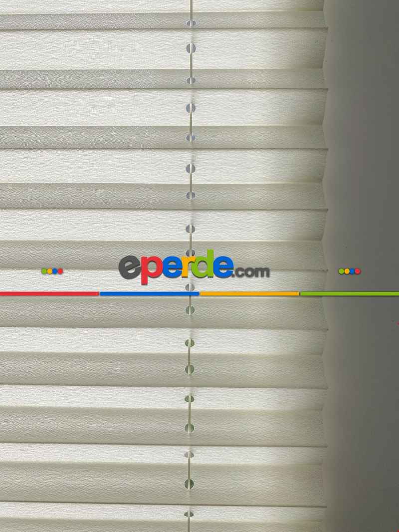 Plise Perde Krem Renk