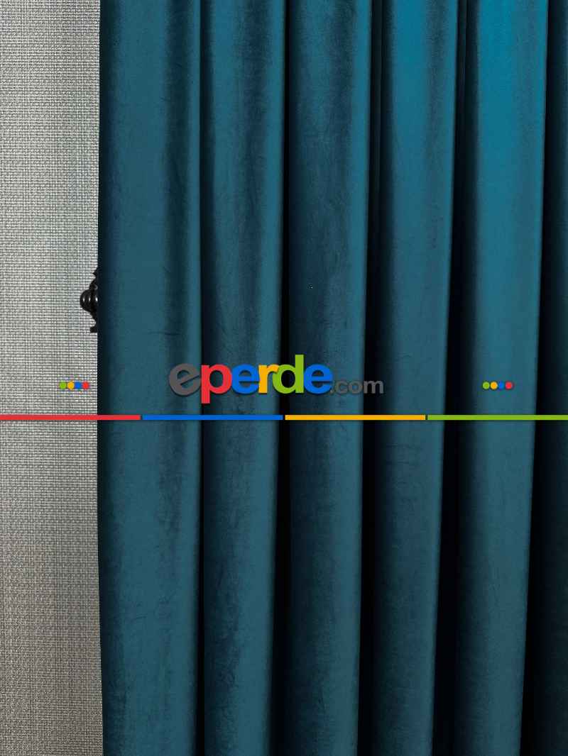 Petrol Yeşili İthal Kadife Fon Perde, Premium Kalite Serisi Kadife Fon Perde