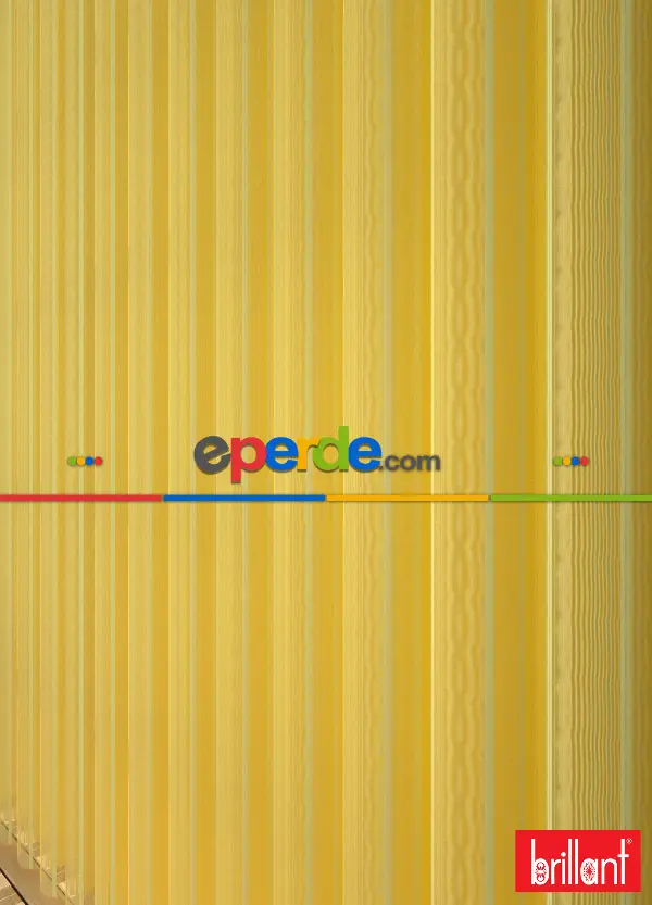 Brillant Akıllı Tül Perde Sarı Renkli Tül Dikey Zebra Perde Düz 1. Kalite