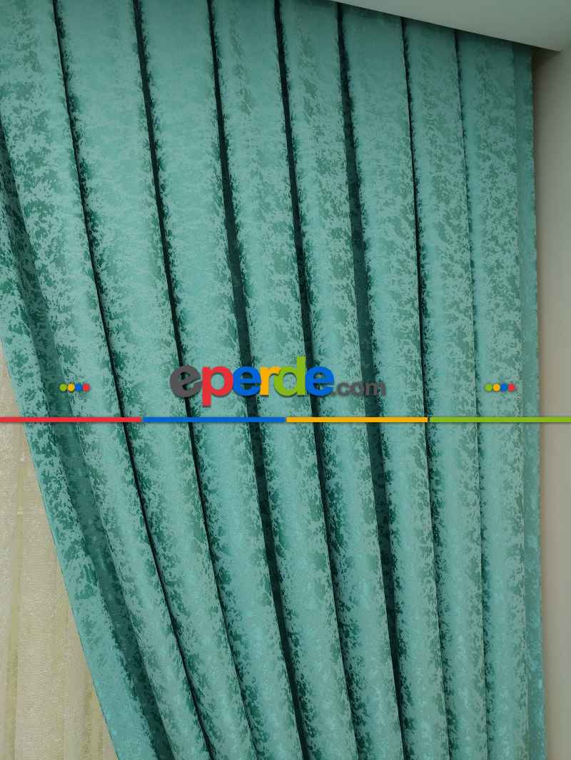 Mint Duz Jakar Fon Perde (150)- Mint