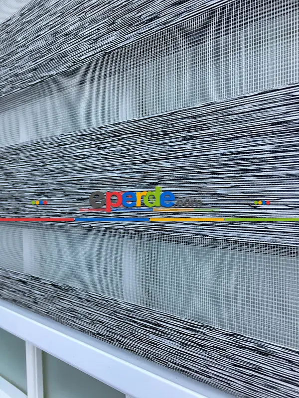 Füme Bambu Zebra Perde- Füme