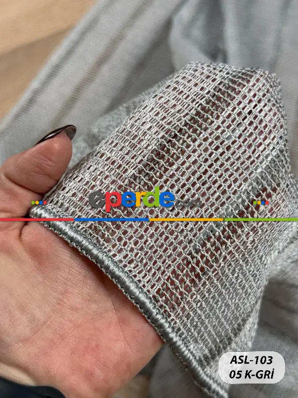 Çizgili Keten Doğal Dokulu Düz Tül Perde, Ağır Gramajlı Özel Dokuma Premium Seri