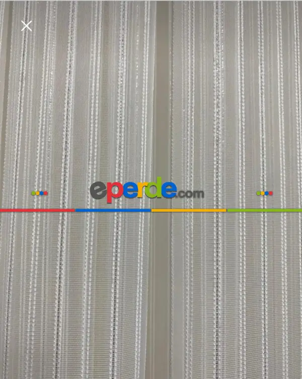 Simli Çizgili Makarna Tül Perde 2023 Trend Ürün Kampanya