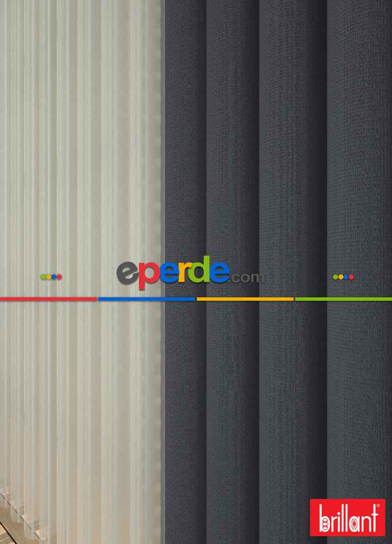 Brillant Akıllı Tül Perde Füme Renkli Tül Dikey Zebra Perde Düz 1. Kalite