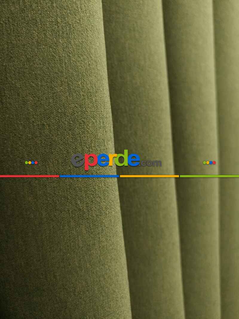 Salon Perdesi - Modern Bordürlü Salon Fon Perdesi İkon 2021 Elıte- Siyah