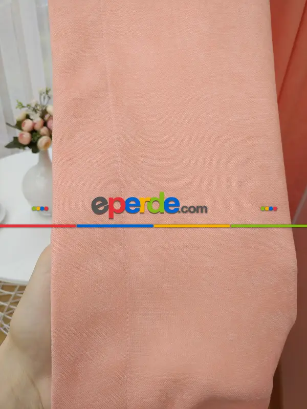 Salon Fon - Yavru Ağzı Düz Fon Perde - Yavru Ağzı-pudra