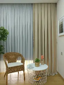 Soft Bej Fon Perde (180)- Bej