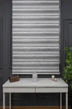 Zebra Perde - Degrade Renk Geçişli Kırık Pileli Zebra Perde