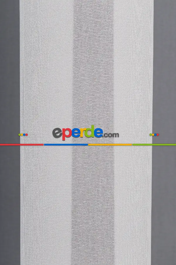 Krep Ekru Düz Tül Perde