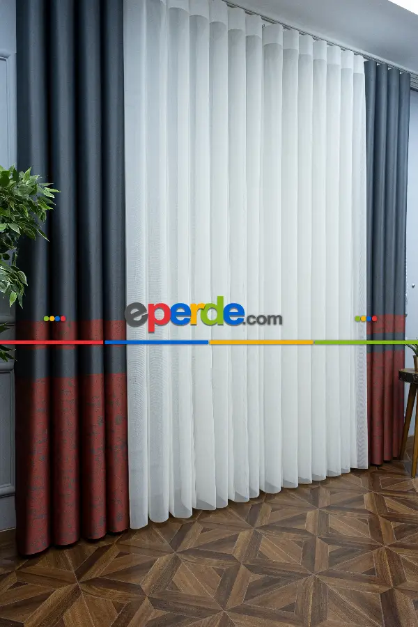 Lens Akıllı Dikey Tül Perde Bulut-12- Çok Renkli 2