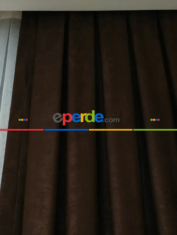 Soft Koyu Kahve Fon Perde (180)- Kahve Koyu