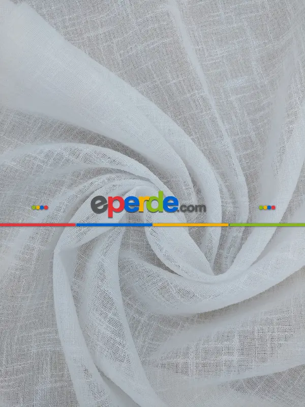 Metre İle Dikişsiz Kumaş Satışı Şantuk Keten Düz Tül Perde- Beyaz-Krem-Pembe-Ekru-Sütlü Kahve