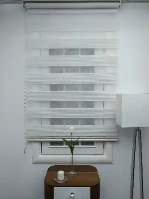 Micro Plise Zebra Perde - Ekru Renk- Ekru