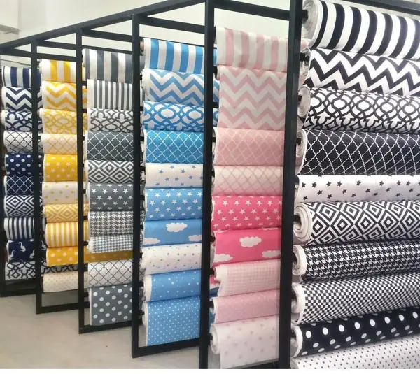 Pembe Çiçekli Patchwork Desenli Fon Perde Evm628 Kumaşı Kalındır Duck Bezi Değildir- Yeşil-Mavi-Beyaz-Pembe