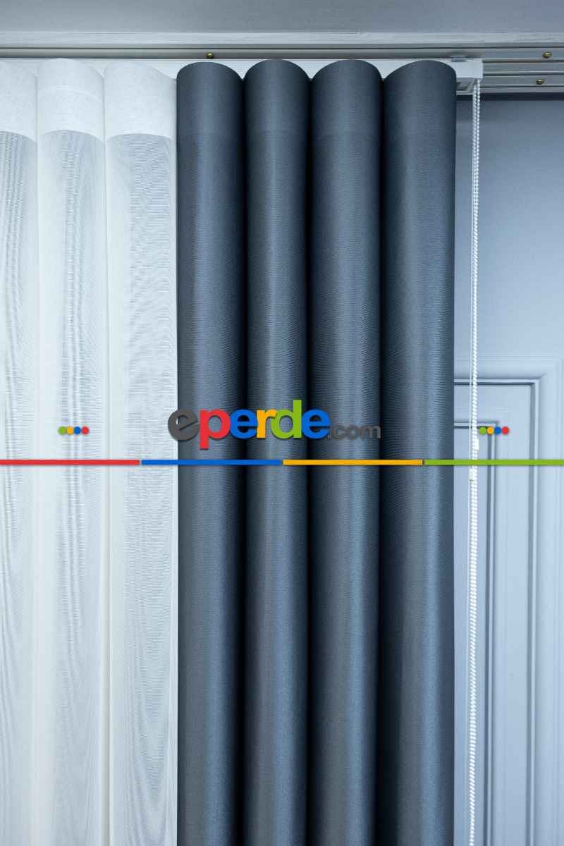 Lens Akıllı Dikey Tül Perde-12- Çok Renkli 2