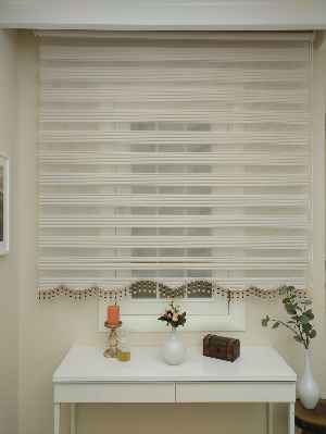 Zebra Perde - Dar Pileli Zebra Perde- Krem