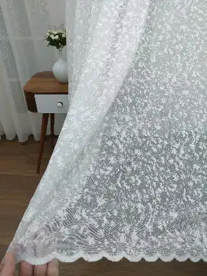 Özel Örme Dokulu Tül Perde 100% Orjinal Ürün- Ekru