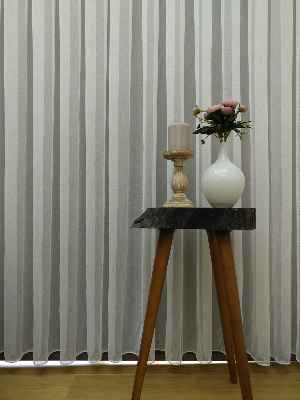 Özel Dokuma Buzlu Düz Tül Perde 2021 Ütü Gerektirmez- Ekru