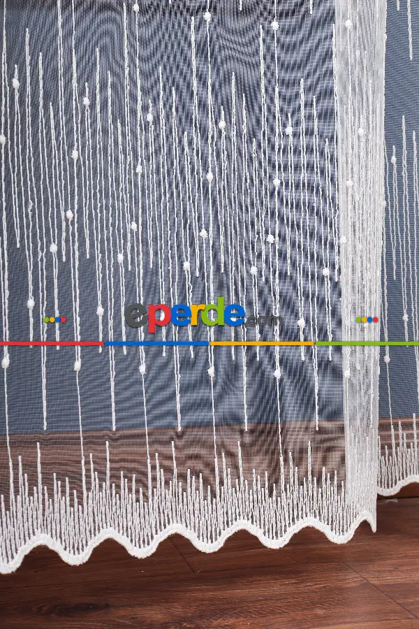 Salon Tül Modelleri - Elit Brode İşlemeli Tül Perde Özel Seri 101