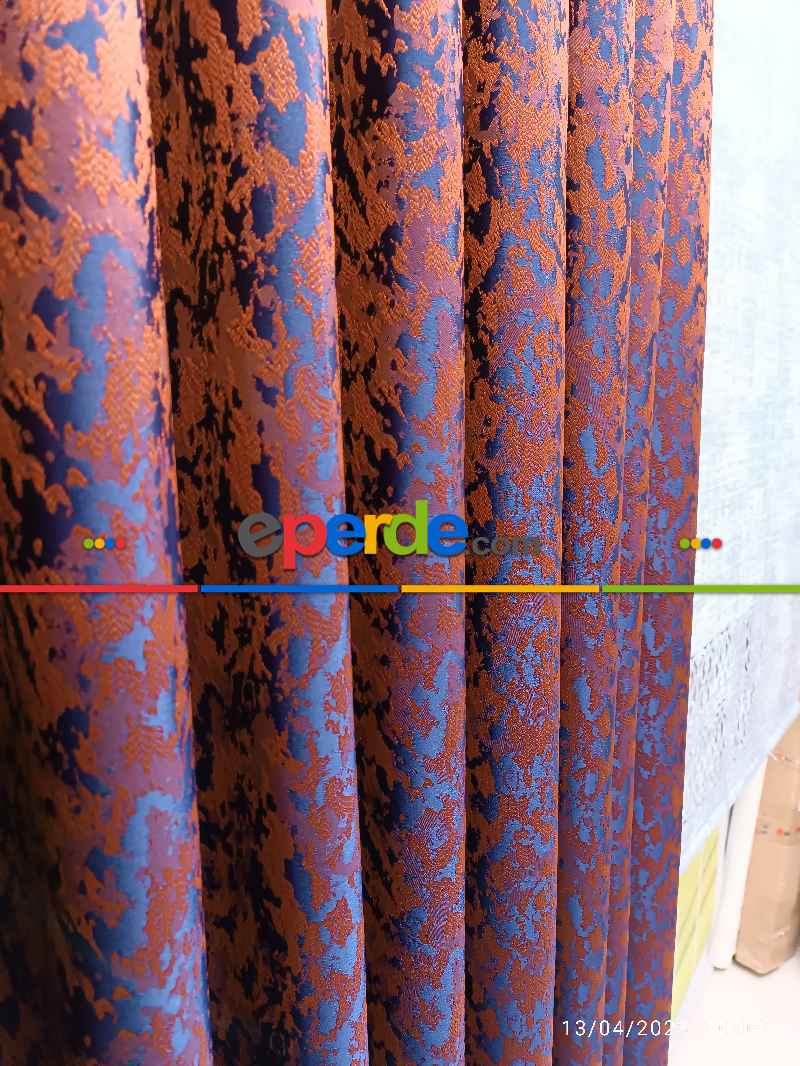 Oturma Odası -  2025 Elit Modern Desenli Fosforlu İplik Dokuma Fon Perde - 2