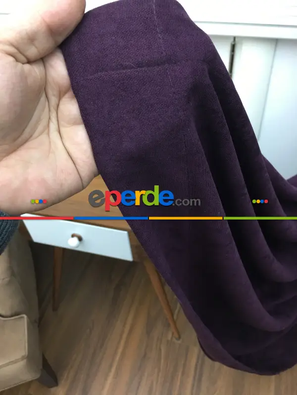 Patlıcan Moru Düz Fon Perde (180 Eninde)- Mor Patlıcan Moru