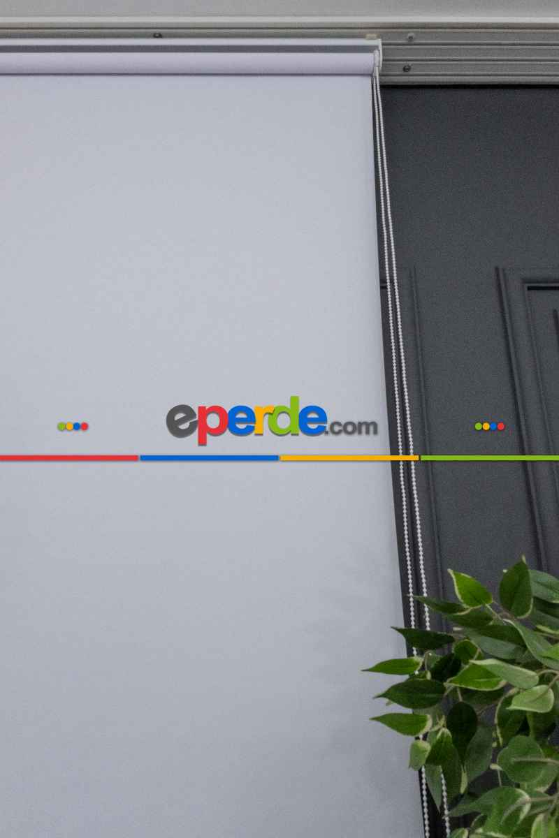 Stor Perde Düz Polyester Stor Güneşlik 1 Kalite Yıkanabilir Çiğ Beyaz