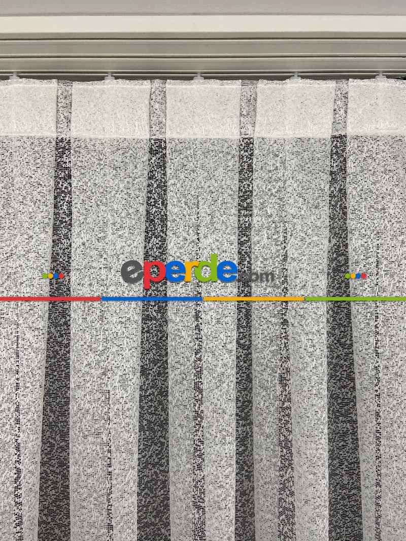 Mutfak Jakarlı Örme Tül Kum Desen- Ekru