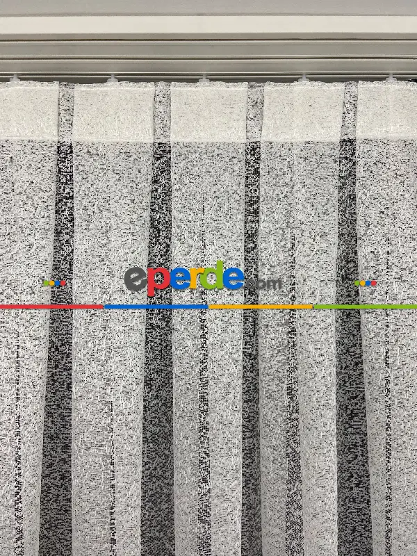 Mutfak Jakarlı Örme Tül Kum Desen- Ekru