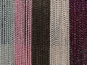 Bukle Serisi Kahve Gümüş Simli İp Perde- Gümüş-kahve