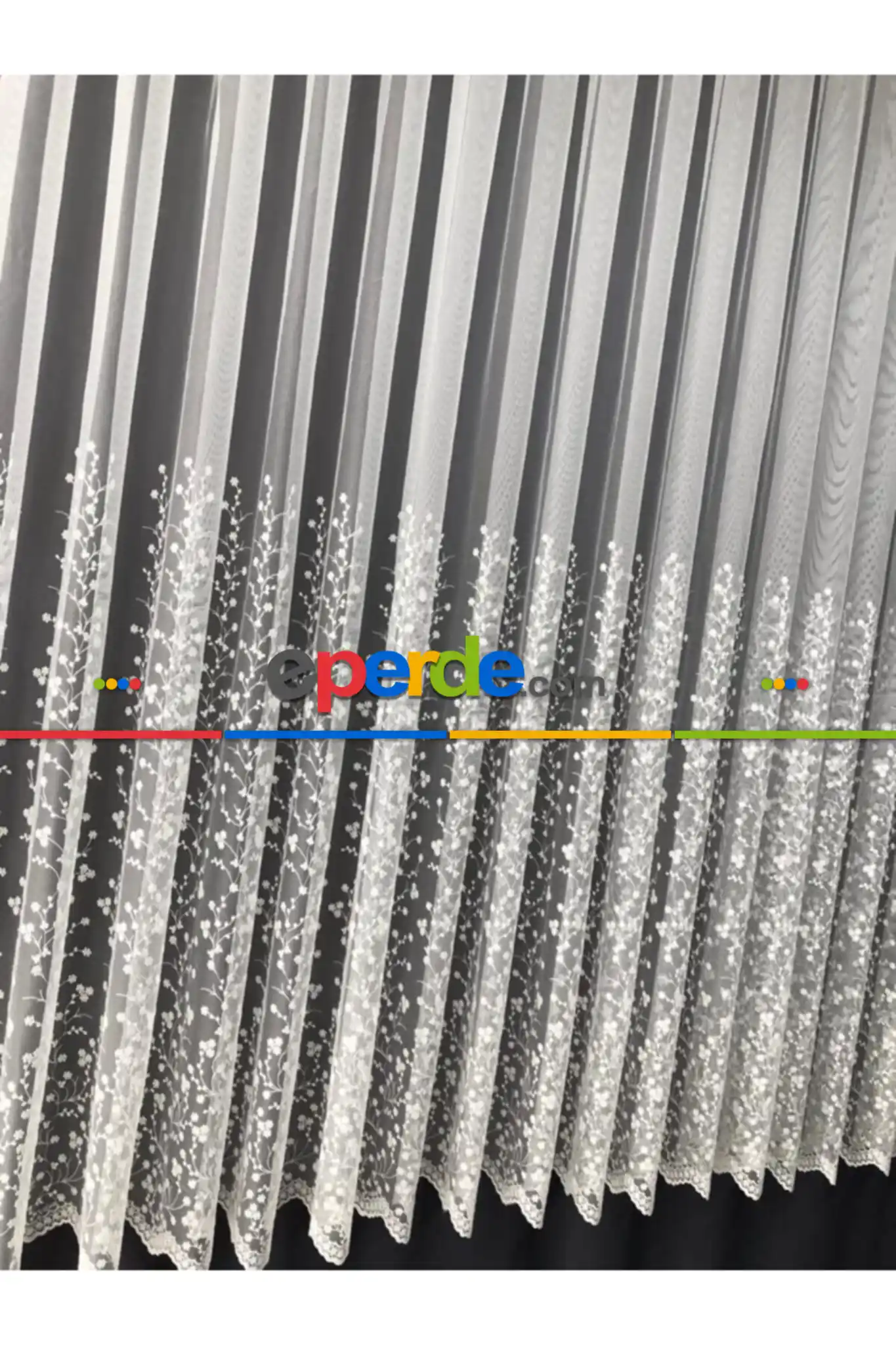 Salon Tül - Etek İşlemeli Grek Tül