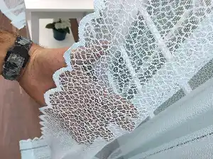 Turkuaz Düz Tül Kombinli Fon Perde Tül Stor Kod:14216- Turkuaz