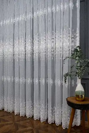Brillant Güneş Desen Salon Tül Perdesi Tasarım Modern Tul