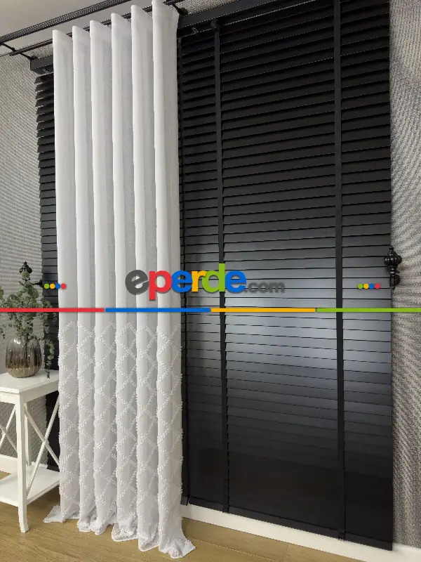 Salon Tül Perde - Yeni Trend Zincir Ponponketen Tül Perde