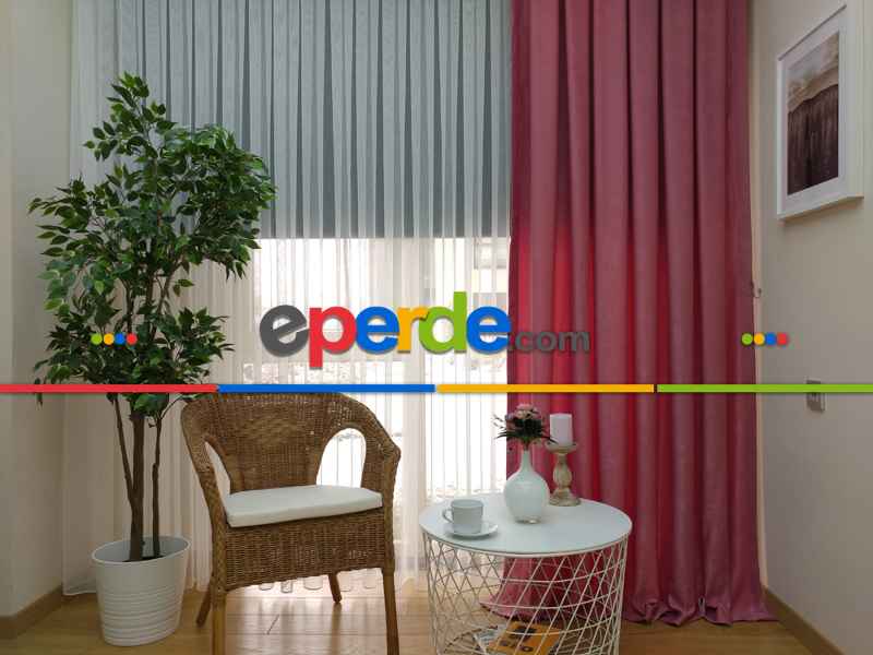 Soft Pembe Koyu Fon Perde Geniş En (285)- Pembe Koyu