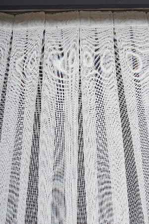 Yumuşak Dokulu Gümüş Damlacık Desenli File tül perde Ütü İstemez