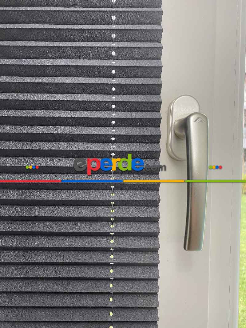 Mutfak - Plisel Perde, Füme Blackout Serisi Cam Balkon Perdesi 1. Kalite Matkapsız Montaj Yaylı Sistem
