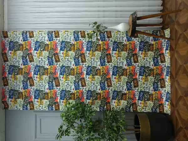 Pop Art Fon Perde K605 P - Kumaşı Kalındır Duck Bezi Değildir.- Lacivert-Yeşil-Mavi-Sarı-Beyaz-Çok Renkli