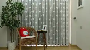 Kız Bebek Ve Çocuk Odası Tül - Balon Desen Çocuk Odası Örme Tül Perde- Ekru